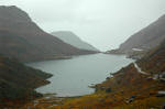 The lake is above the tree line