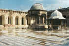 Courtyard with its typical checkerboard pattern of black and white