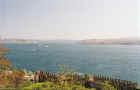 View of the Bosphorus from the Topkapi palace. On the left is the entrance to the Golden Horn